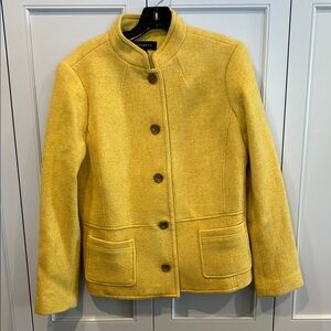 NWT Talbots classic Yellow Wool blend Blazer Size 10